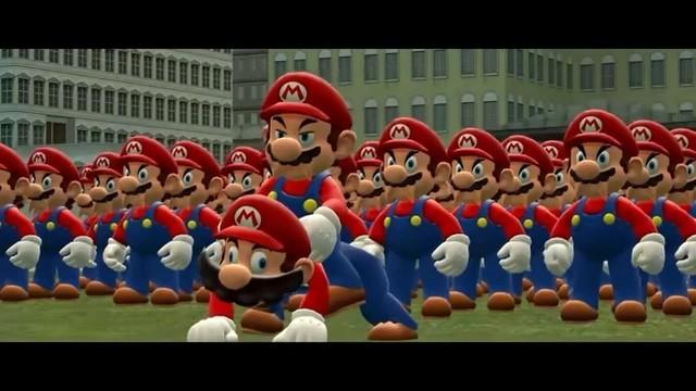 100 Marios Vs 1 Gorilla