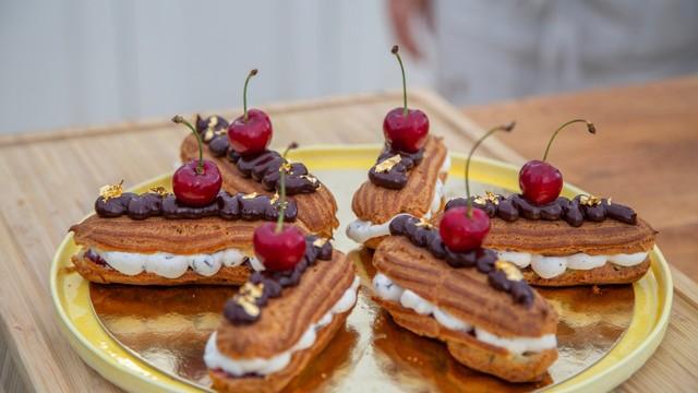 Eclair & Mandelkorg med råkräm