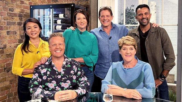 Matt Tebbutt, Karan Gokani, Melanie Brown, Clare Balding, Olly Smith and Helen Goh