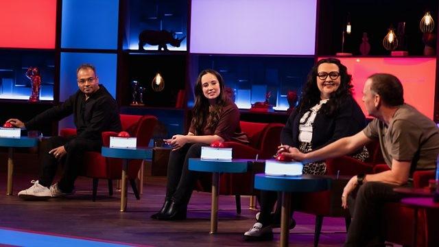 Krishnan Guru-Murthy, Megan McCubbin, Ashley Storrie and Adam Woodyatt (4/5) 