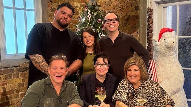 Matt Tebbutt, Hasan Semay, Julie Lin, Sue Perkins,Helen McGinn and Elliott Grover