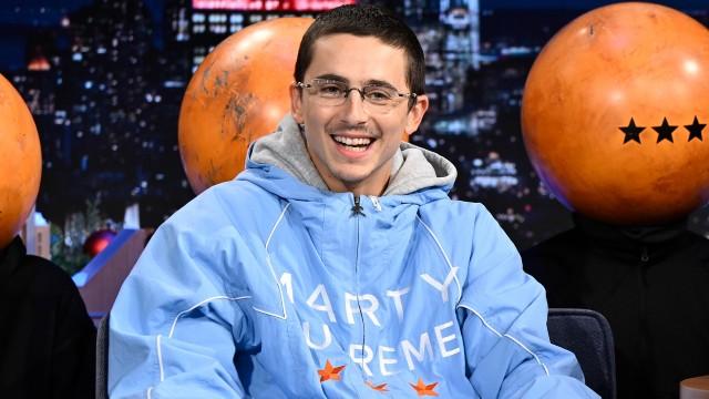 Timothée Chalamet, the Duffer Brothers, Bleachers