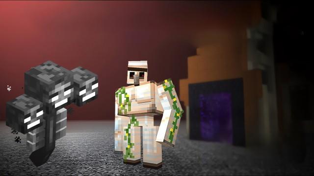 Wither Boss Vs. Iron Golem!