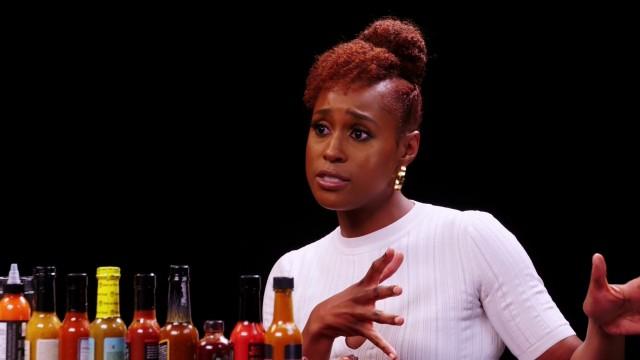 Issa Rae Raps While Eating Spicy Wings