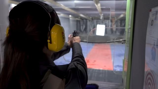 First time with a real-life gun! | Shooting Range Challenge