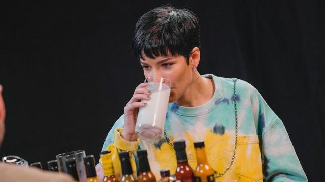 Halsey Experiences the Jersey Devil While Eating Spicy Wings