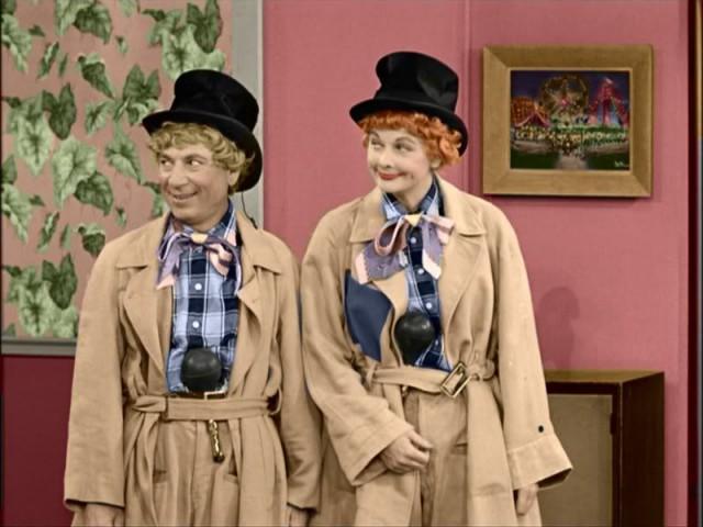 Lucy and Harpo Marx (Colorized)