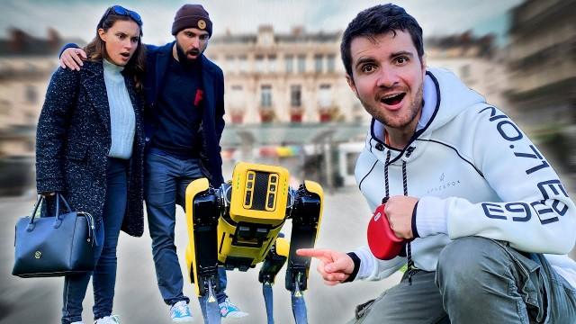 Je prank des gens avec mon chien robot #1 (c’est incroyable)