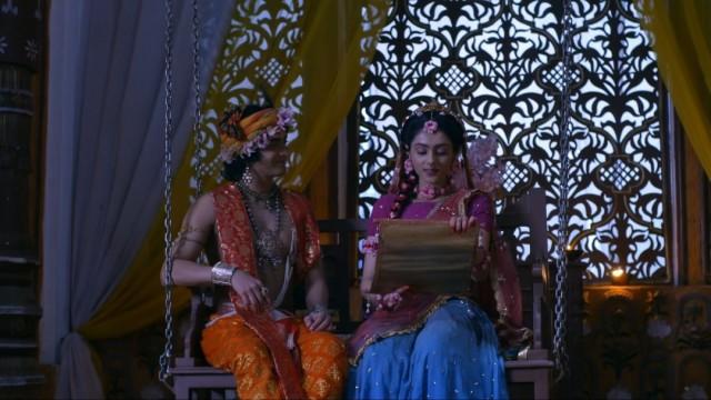 Krishna calls Radha to Dwarka