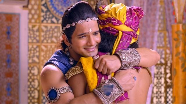 Krishna embraces Balram