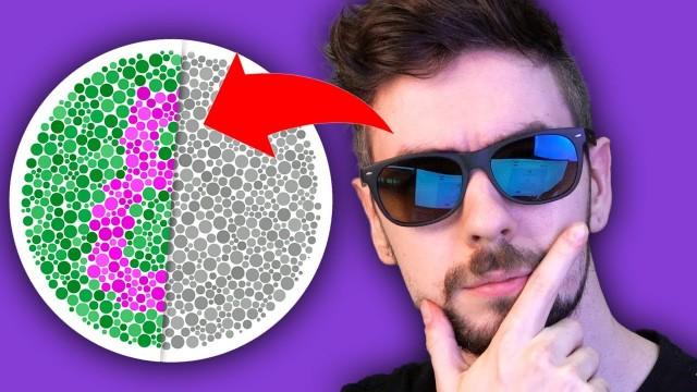 Taking A Colour Blind Test With Colour Blind Glasses