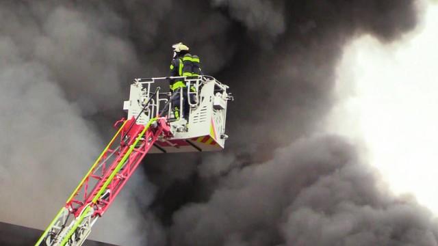 Großbrand im Stahlwerk