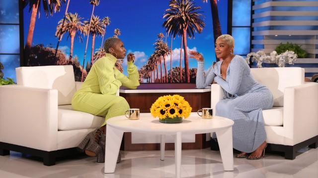 Guest host Tiffany Haddish with Cynthia Erivo