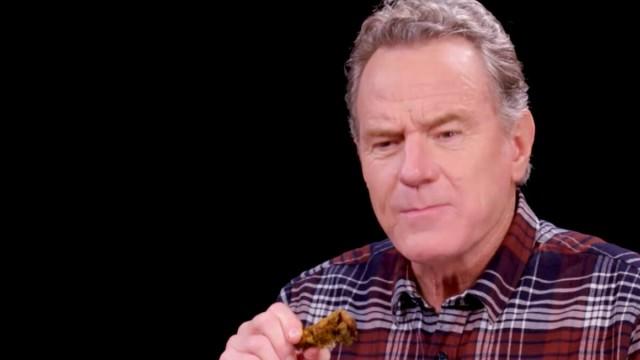 Bryan Cranston Fully Commits While Eating Spicy Wings