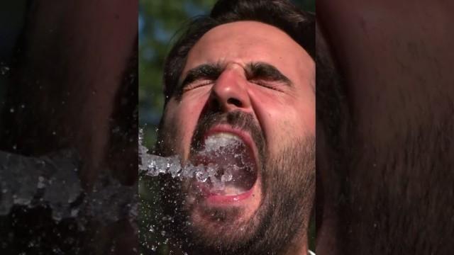 Extreme Speed Drinking - 10,000FPS #shorts #slowmoguys #slowmotion