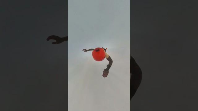 Skydiving Through a Rain Cloud