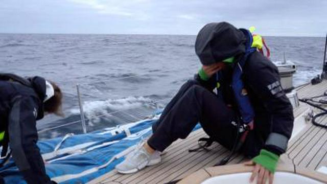 Severe sea sickness beats the crew