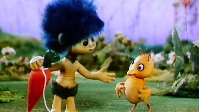 Plumps neckt den Ziegenbock