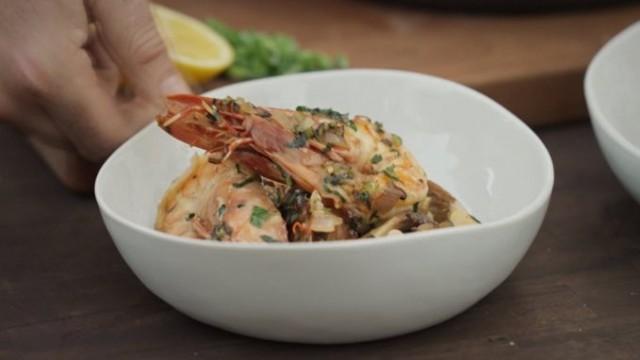 Boar Ribs and Shrimp and Grits