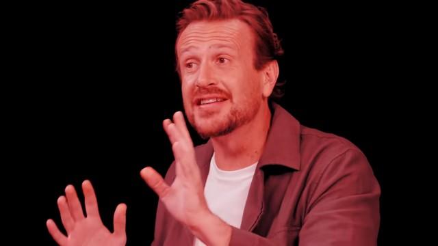 Jason Segel Won't Back Down While Eating Spicy Wings